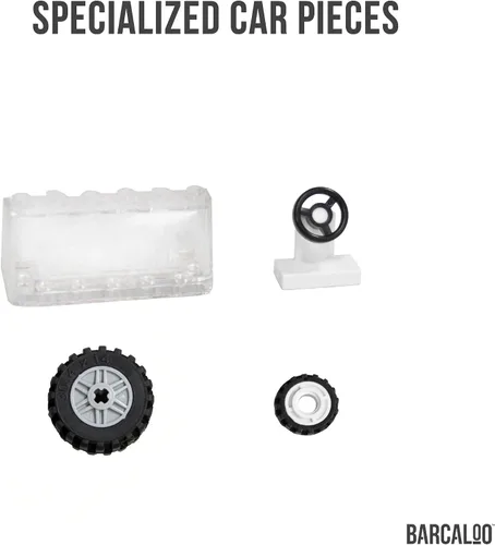 Vista 3 de Set de 400 piezas de ruedas, neumáticos y ejes, kit compatible de bloques de construcción