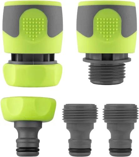 Vista 5 de Flexzilla Kit de manguera de jardín con accesorios de conexión rápida - HFZG12050QN y HFZGAK14 Accesorios de conexión rápida para manguera