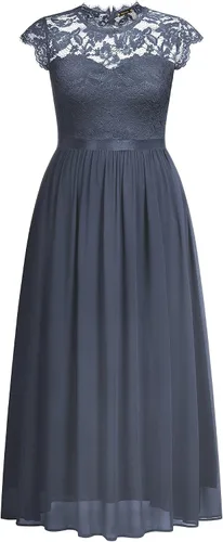 Vista 3 de Miusol - Vestido largo formal de encaje floral para mujer, talla extragrande, para dama de honor