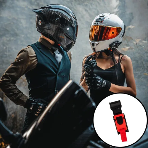 Vista 5 de Kit de hebilla de liberación rápida para casco, 3 piezas, hebilla de casco de liberación rápida, accesorios universales para casco de motocicleta