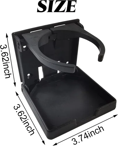 Vista 4 de TIHOOD 4 soportes plegables ajustables para bebidas, portavasos ajustables para marina, barco, caravana, coche, camiones, caravanas, camionetas