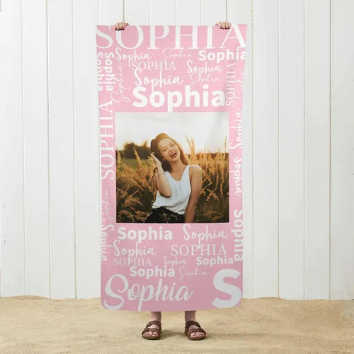Vista 20 de MyPupSocks Toalla de playa personalizada – Toalla de piscina personalizada de piñas – Morado Personaliza con tu nombre