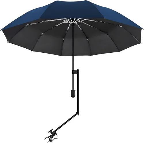 Vista 40 de XLINGZA Sombrilla de playa UPF 50+ con abrazadera universal ajustable