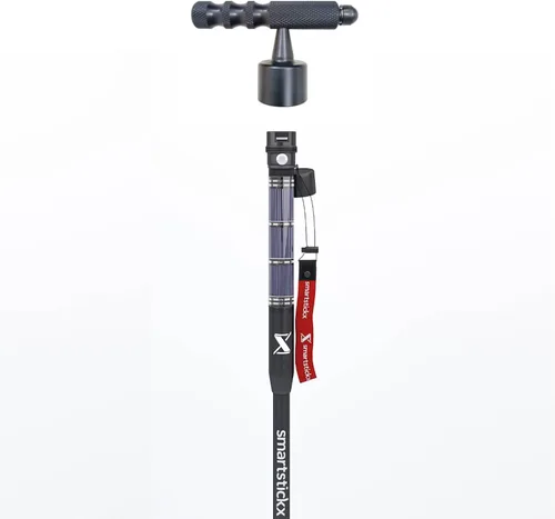 Vista 2 de SmartstickX Mango en forma de T para bastón de autodefensa, agarre mejorado, soporte mejorado para caminatas largas, ajuste duradero y cómodo
