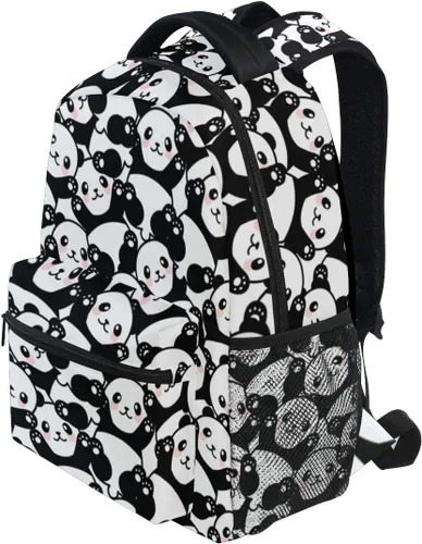 Vista 31 de ATTX Linda mochila con diseño de panda para niños y niñas, Panda-h, Ciclismo