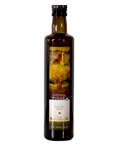 Vista 12 de Castillo de Piñar Aceite de Oliva Virgen Extra 8.5 fl oz PICUAL UNA VARIEDAD NO OGM