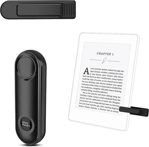 Vista 10 de Girador de páginas remoto para accesorios de lectura Kindle, Clicke para iPad, iPhone, Android, tabletas, libros electrónicos, lentes de lectura