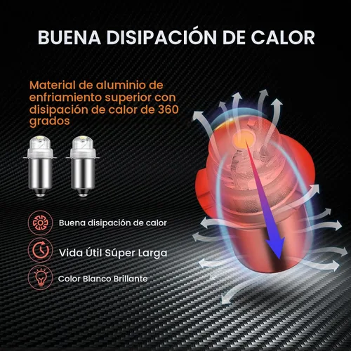 Vista 5 de Honoson 3 piezas bombilla para linterna de 55 lúmenes, 4.5 voltios LED Kriptón, bombilla de repuesto para linterna de 10 años de vida útil, 41-1644