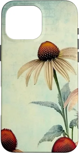 Vista 19 de iPhone 16 Vintage Coneflower Case