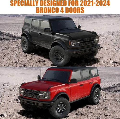 Vista 8 de Fundas impermeables para automóvil de repuesto para Ford Bronco 2021-2024 de 4 puertas, 6 capas para todo tipo de clima, cubierta de automóvil