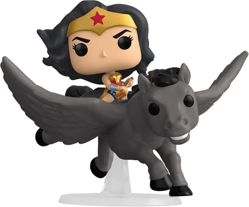 Vista 2 de Funko POP Ride Super Deluxe: Wonder Woman 80th - Mujer Maravilla en Pegaso, Multicolor (54989)