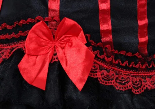 Vista 6 de Zhitunemi Corsés de talla grande para mujer, lencería negra para disfraz de Halloween, Negro