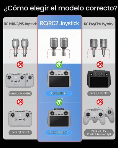 Vista 2 de LKTOP DJI RC/RC 2 palillos de control de joystick, 3 pares de reemplazos