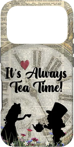 Vista 30 de iPhone 16 It's Always Tea Time! Funda Alicia y el Sombrerero Loco