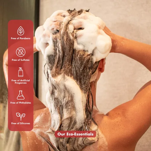 Vista 3 de Barra de champú con ácido hialurónico + extracto de tomate para cabello canoso, antienvejecimiento, restaura, fortalece y revive las hebras opacas