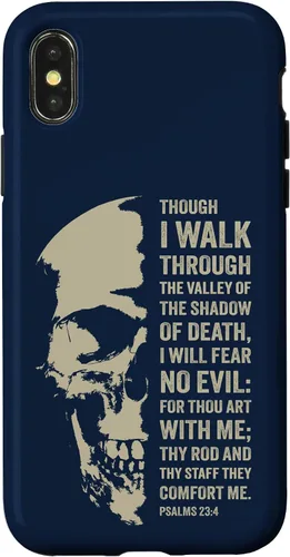 Vista 5 de Psalms 23:4 Though I Walk Through The Valley - Funda bíblica cristiana para iPhone 16