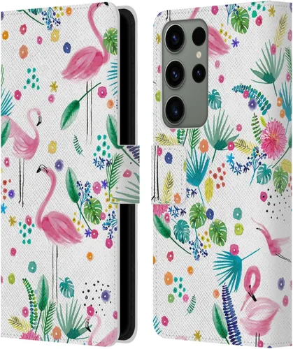 Vista 125 de Head Case Designs Officially Licensed Ninola Brushstrokes Black Summer Patterns Leather Wallet Case Compatible with Samsung Galaxy A07 4G
