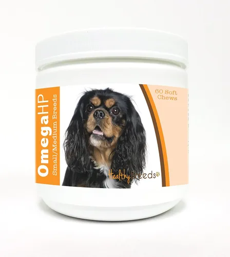 Vista 102 de Healthy Breeds Affenpinscher Omega HP - Masticables suaves para piel y pelaje, 60