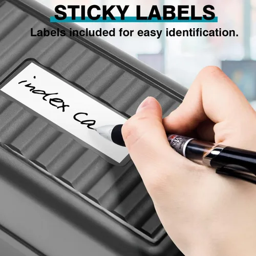 Vista 4 de H4D Soporte para tarjetas de índice de 3 x 5, estuche organizador de caja de tarjetas de índice, soporte para tarjetas de notas flash de 3 x 5, 2