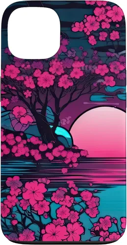 Vista 7 de Synthwave Cherry Blossoms Case for iPhone 17