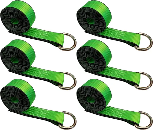 Vista 32 de Mega Cargo Control 1 paquete de correas de lazo de anillo D, amarres de remolque negros de 2 pulgadas para ensamblajes de elevación de ruedas