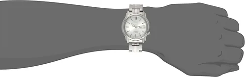 Vista 2 de Seiko SNKK65 Seiko 5 Reloj automático de acero inoxidable para hombre con esfera plateada, PlateadoAcero, Relojes de moda
