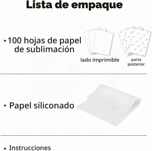 Vista 6 de A-SUB Papel de sublimación 3.5x9 pulgadas, 125gsm