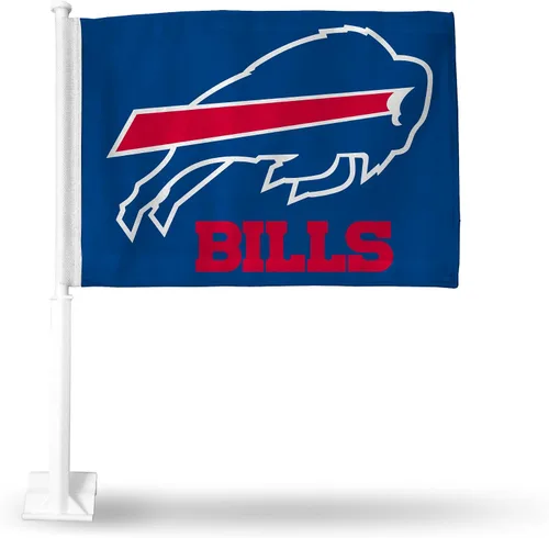 Vista 32 de Rico Industries NFL Double Sided Car Flag - 16" x 19" - Strong Pole That Hooks onto Car/Truck/Automobile