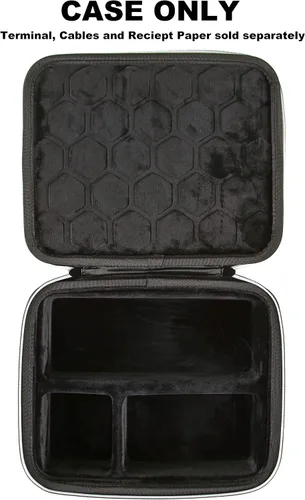 Vista 6 de 2TUFF Estuche cuadrado para lector – Se adapta a cargador de terminal cuadrado y 4 rollos de papel de recibo de lector de tarjetas – Estuche