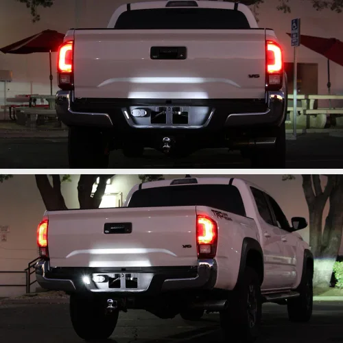 Vista 8 de VIPMOTOZ Luz LED completa para placa de matrícula para Toyota Tacoma 2016-2023 y camioneta Tundra 2014-2021, 6000K blanco diamante, 2 piezas