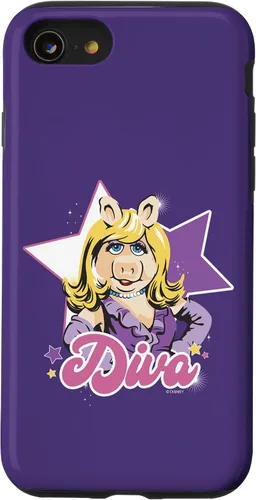 Vista 18 de Funda para iPhone 16 Disney The Muppets Miss Piggy Diva Retrato