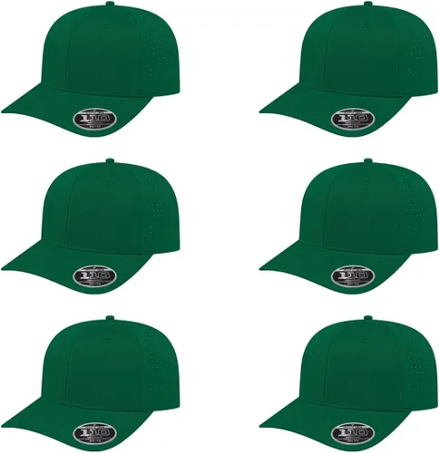 Vista 14 de Cap America i8533 Flexfit 110 Gorra Snapback Perforada de Rendimiento de Perfil Medio de 6 Paneles con Protección UV y Snapback Ajustable