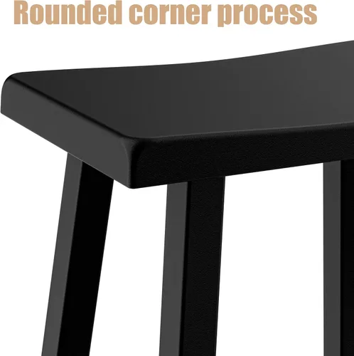 Vista 7 de PatioZen Taburetes de bar, 24", negro, juego de 2