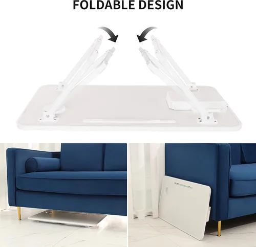 Vista 5 de 28 x 16 pies Mesa plegable extragrande para computadora portátil para cama, escritorio de piso, ideal para comer, estudio, uso de computadora