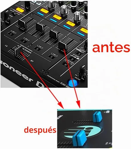 Vista 2 de 5 piezas de botones de control deslizante universales, tapas de control deslizante de repuesto para DJ Controller Mixer Console Pioneer Pioneer DJM