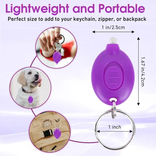 Vista 5 de Paquete de 8 mini linterna LED UV de 395 nm, mini luz negra (morado)