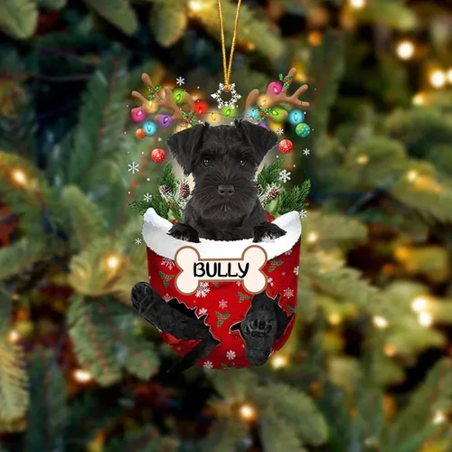 Vista 154 de IZI POD Affenpinscher Adorno de Navidad personalizado para perro, adorno de bolsillo de nieve para perro para árbol de Navidad, adorno acrílico