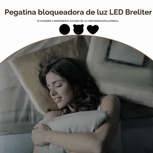 Vista 5 de Breliter Calcomanías de bloqueo de luz – 144 piezas cubiertas opacas con pinzas para atenuación de luz de electrónicos para routers, monitores