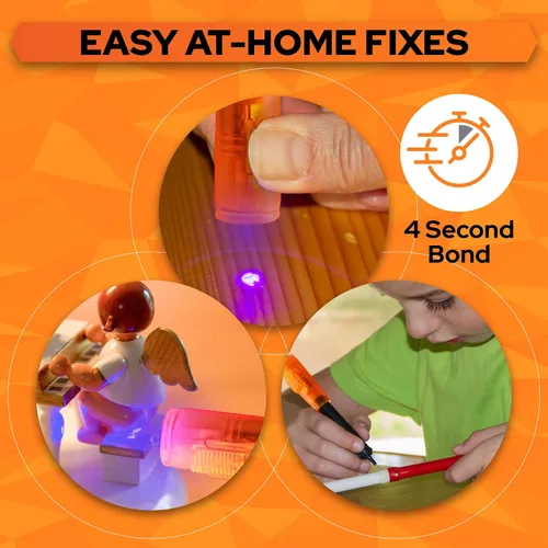 Vista 4 de Bondic Soldador de plástico líquido UV LED, se seca rápidamente, herramienta de reparación adhesiva para gafas y lentes de sol, kit completo