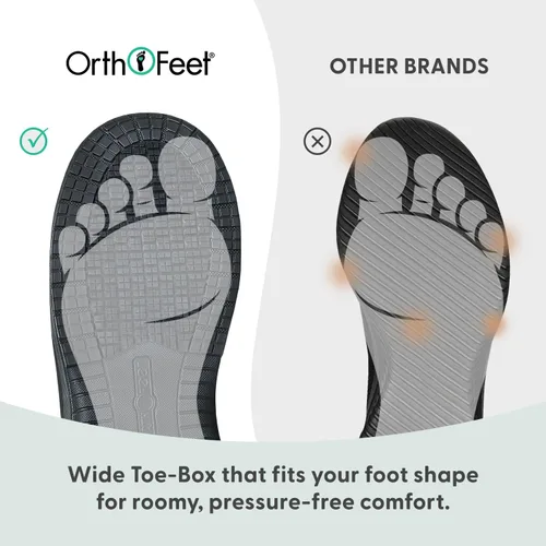 Vista 6 de Orthofeet Zapatos de trabajo ortopédicos de cobalto con clasificación de seguridad antideslizante para hombre