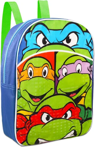 Vista 2 de Fast Forward Teenage Mutant Ninja Turtles Mini Backpack for Boys, Girls Set - TMNT School Bag Bundle with 11" TMNT Backpack, Stickers, More TMNT