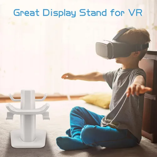 Vista 4 de Lengneoi VR Stand Headset Display Holder and Controller Mount Station for MetaOculus Quest 2QuestRift SValve IndexHP Reverb G2 Headset and Touch