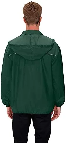Vista 2 de Men's Rain Jacket Cycling Running Jackets Waterproof Raincoat with Hood Windbreaker Hiking Jacket Rain Coat