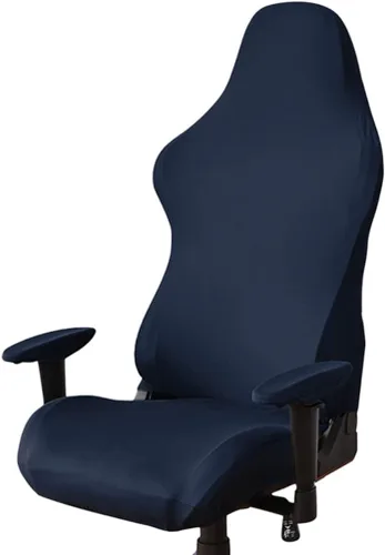 Vista 10 de Beavorty Juego de fundas elásticas para sillas de computadora con protectores de reposabrazos, ajuste elástico para sillas estándar de deportes