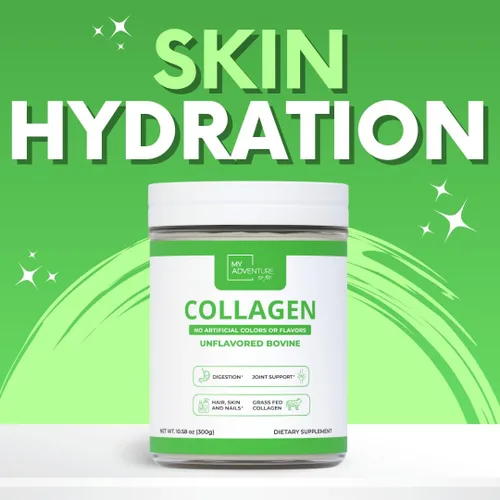 Vista 6 de My Adventure to Fit Colágeno hidrolizado para mujeres, polvo de colágeno alimentado con pasto para el crecimiento muscular y proteína de colágeno