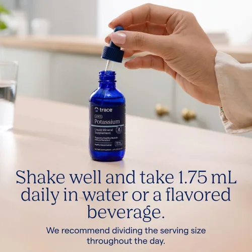 Vista 4 de Trace Minerals Suplemento iónico de potasio, 99 mg, gotas líquidas, 2 fl oz