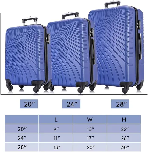 Vista 9 de Fridtrip juego de maletas de viaje con ruedas giratorias carcasa dura ligeras equipaje de mano