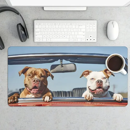Vista 13 de Large Mouse Pad Beach Flamingos Palm Trees Rubber Base Keyboard Long Gaming Mouse pad Desk Mat Waterproof Non-Slip Protector Laptop Pads for Work