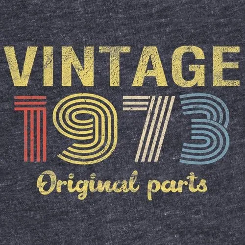 Vista 5 de Camisa de regalo de cumpleaños número 50 para mujer, piezas originales vintage 1973, cumpleaños retro, regalo de cumpleaños 50