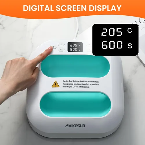 Vista 5 de Máquina de Prensa de Calor para Camisetas, Prensa de Calor Portátil 9.6"X9.6", Prensa de Plancha para Sublimación y Máquina de Prensa de Camisetas